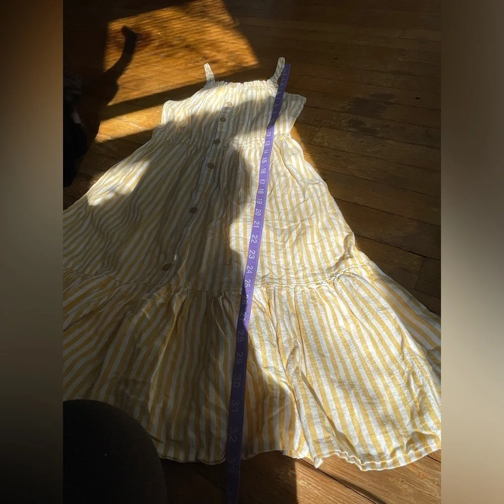 Kids OshKosh Bgosh linen blend tiered sun dress size 7 excellent condition